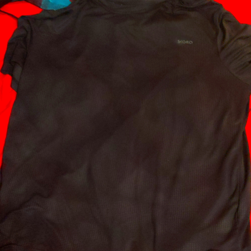 Black running shirt